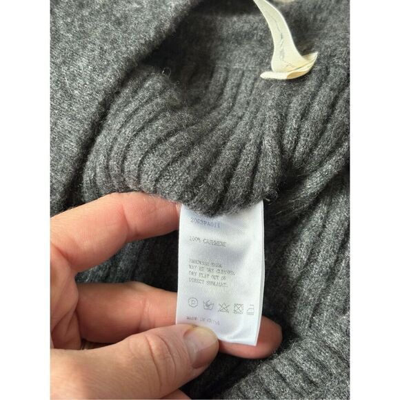 Nap Loungewear Cashmere Knit Ribbed Pants Flare Size L Gray Pull On - Picture 8 of 9